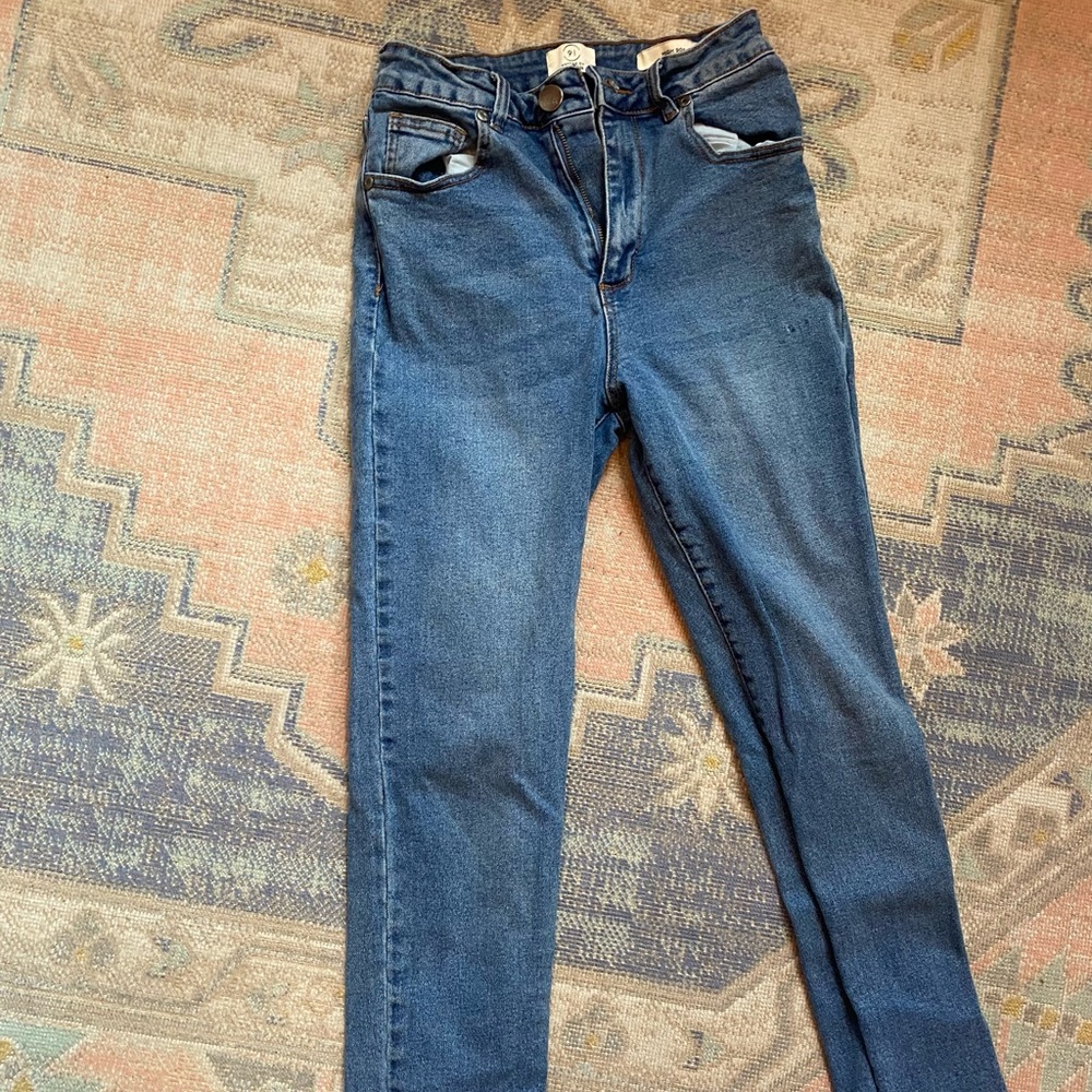 Cotton On Medium Wash High Rise 90s Denim Jeans